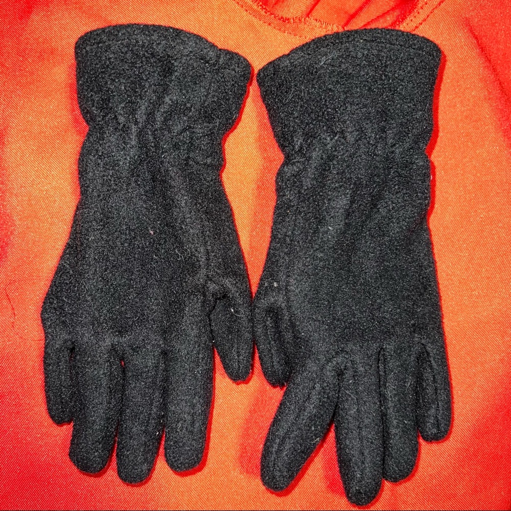 Old Navy Fleece Gloves Kids Black S / M fleece